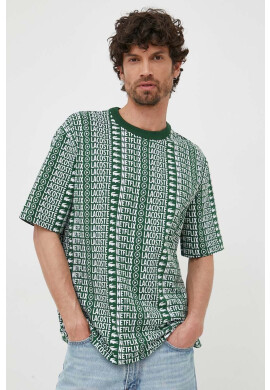 Lacoste Памучна тениска x Netflix в зелено с десен - Pepit.bg