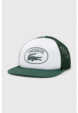Lacoste Шапка с козирка в зелено с десен - Pepit.bg