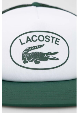 Lacoste Шапка с козирка в зелено с десен - Pepit.bg