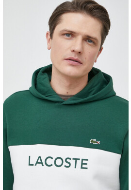 Lacoste Суичър в зелено с качулка с десен - Pepit.bg