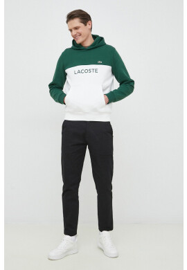 Lacoste Суичър в зелено с качулка с десен - Pepit.bg
