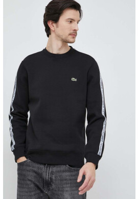 Lacoste Суичър в черно с принт - Pepit.bg
