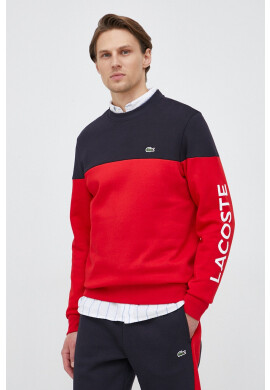 Lacoste Суичър в червено с десен - Pepit.bg