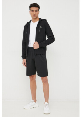 Lacoste Суичър в черно с изчистен дизайн - Pepit.bg