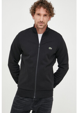 Lacoste Суичър в черно с изчистен дизайн - Pepit.bg