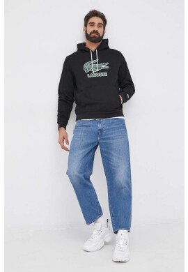 Lacoste Суичър мъжки в черно с принт - Pepit.bg