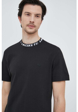 Lacoste Тениска в черно с апликация - Pepit.bg