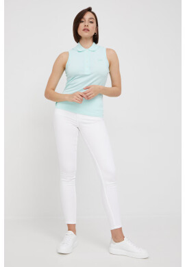Lacoste Топ дамски в тюркоазено с яка тип peter pan - Pepit.bg