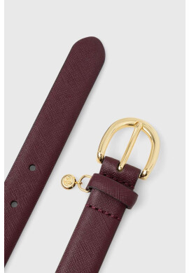 Lauren Ralph Lauren Кожен колан дамски в бордо - Pepit.bg