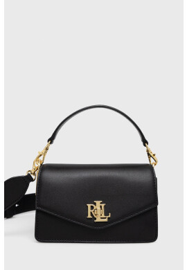 Lauren Ralph Lauren Кожена чанта в черно - Pepit.bg