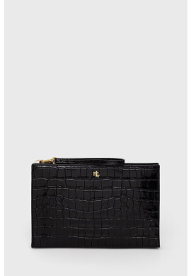 Lauren Ralph Lauren Кожена чанта в черно - Pepit.bg
