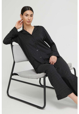 Lauren Ralph Lauren Пижама дамска в черно - Pepit.bg