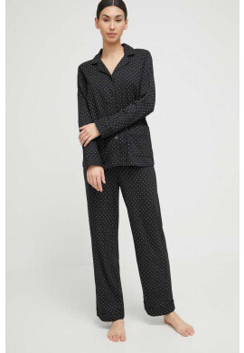 Lauren Ralph Lauren Пижама дамска в черно - Pepit.bg