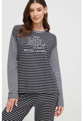 Lauren Ralph Lauren Пижама дамска в черно - Pepit.bg