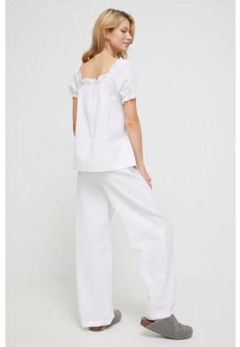 Lauren Ralph Lauren Пижама дамска в бяло - Pepit.bg