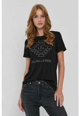 Lauren Ralph Lauren Тениска дамска в черно - Pepit.bg
