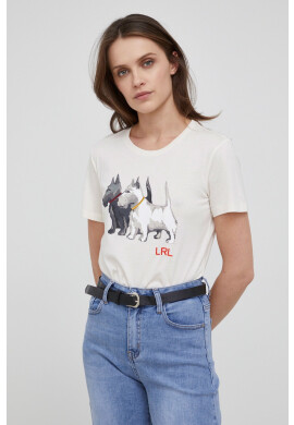 Lauren Ralph Lauren Тениска дамска в бежово - Pepit.bg