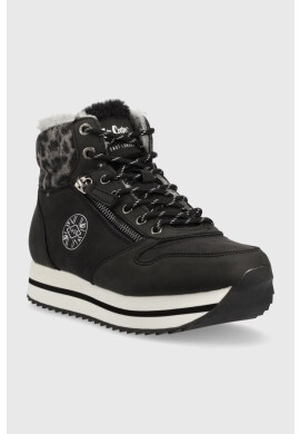 Lee Cooper Боти в черно с платформа - Pepit.bg