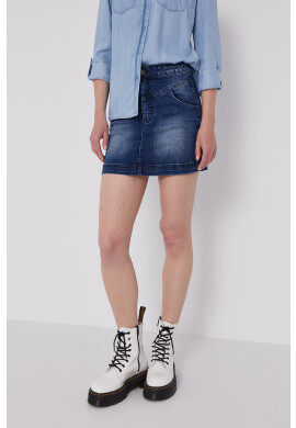 Lee Cooper Дънкова пола в тъмносиньо къс модел със стандартна кройка - Pepit.bg