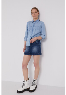 Lee Cooper Дънкова пола в тъмносиньо къс модел със стандартна кройка - Pepit.bg