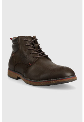 Lee Cooper Кожени обувки в кафяво - Pepit.bg