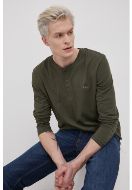Lee Cooper Памучна блуза с дълги ръкави - Pepit.bg
