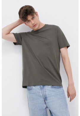 Lee Cooper Памучна тениска в зелено с изчистен дизайн - Pepit.bg