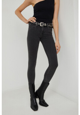 Lee Дънки Scarlett Black Mid Stone със стандартна талия - Pepit.bg
