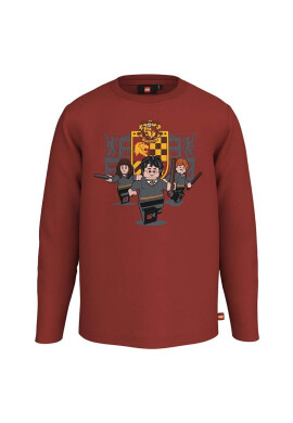 Lego Детска блуза с дълги ръкави Harry Potter в червено с принт - Pepit.bg