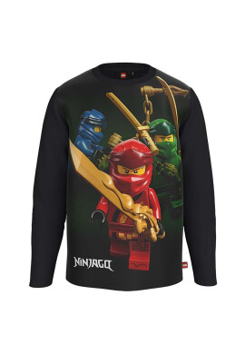 Lego Детска блуза с дълги ръкави Ninjago в черно с десен - Pepit.bg