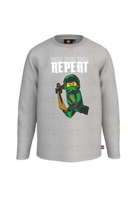 Lego Детска блуза с дълги ръкави x Ninjago в сиво с принт - Pepit.bg