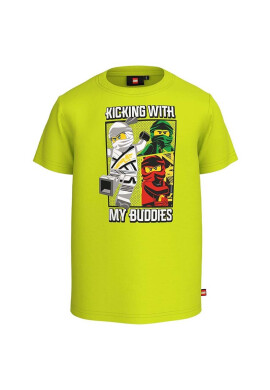 Lego Детска памучна тениска Ninjago в зелено с принт - Pepit.bg