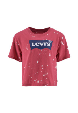 Levi's Детска памучна тениска в червено - Pepit.bg