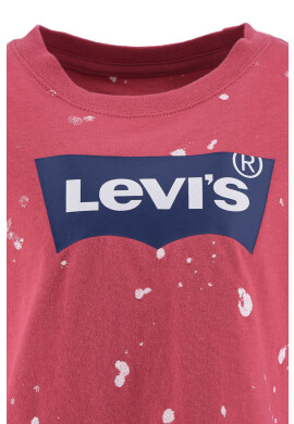 Levi's Детска памучна тениска в червено - Pepit.bg