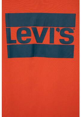 Levi's Детска памучна тениска в червено с принт - Pepit.bg