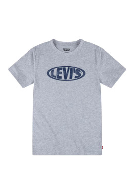 Levi's Детска памучна тениска в сиво с принт - Pepit.bg