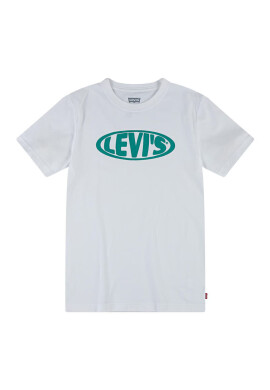 Levi's Детска памучна тениска в бяло с принт - Pepit.bg