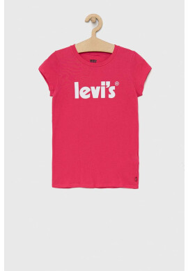 Levi's Детска памучна тениска в розово - Pepit.bg