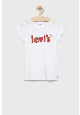 Levi's Детска памучна тениска в бяло - Pepit.bg