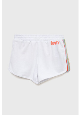 Levi's Детски къси панталони в бяло с изчистен дизайн - Pepit.bg