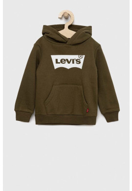 Levi's Детски суичър в зелено с качулка с принт - Pepit.bg