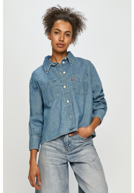 Levi's Дънкова риза дамска със стандартна кройка с класическа яка - Pepit.bg