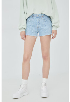 Levi's Дънкови къси панталони 501 Original с десен с висока талия - Pepit.bg