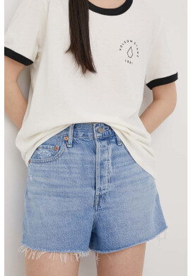 Levi's Дънкови къси панталони с изчистен дизайн с висока талия - Pepit.bg