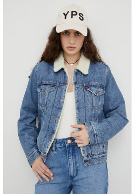 Levi's Дънково яке в сиво с преходна изолация с уголемена кройка - Pepit.bg