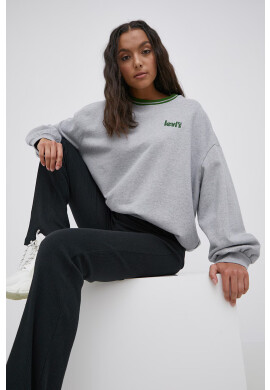 Levi's Памучен суичър в зелено с принт - Pepit.bg