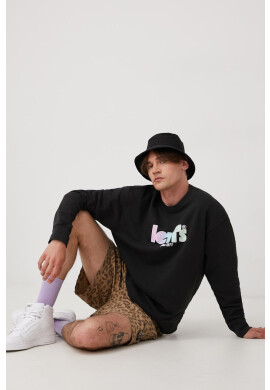 Levi's Памучен суичър в зелено с принт - Pepit.bg