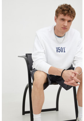 Levi's Памучен суичър в бяло с апликация - Pepit.bg