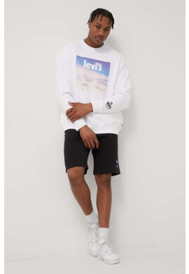 Levi's Памучен суичър мъжка в бяло с принт - Pepit.bg