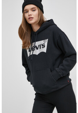 Levi's Памучен суичър мъжки в сиво с принт - Pepit.bg